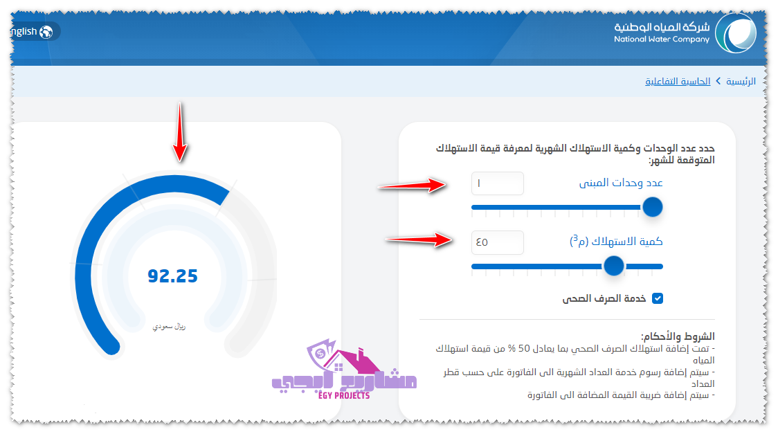 اسعار شرائح المياه