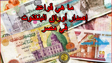 ما هي قواعد إصدار أوراق البنكنوت في مصر